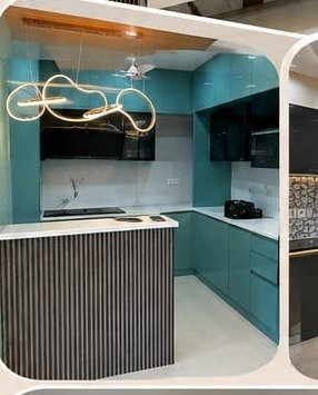 Modern modular kitchen interior